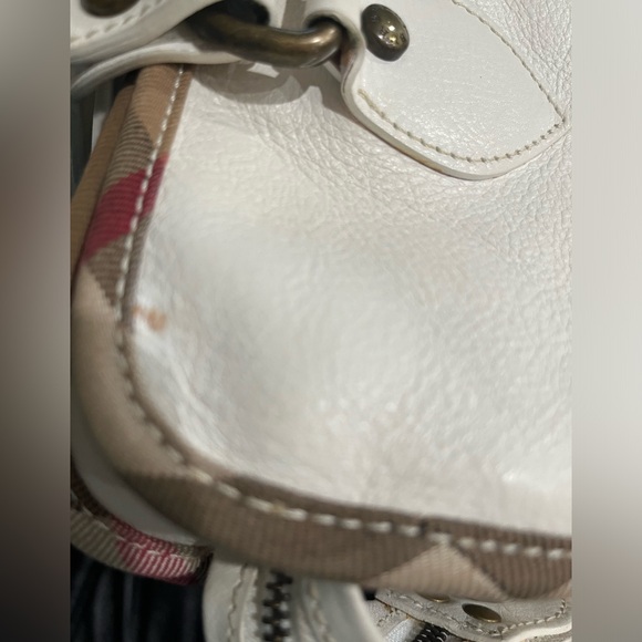 BURBERRY 💐 Roomy Leather Shoulder Hand bag Nova check trim - Picture 12 of 12